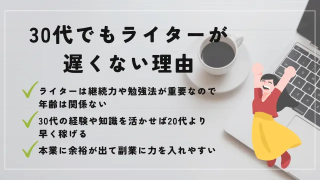 ライター　30代　遅くない理由