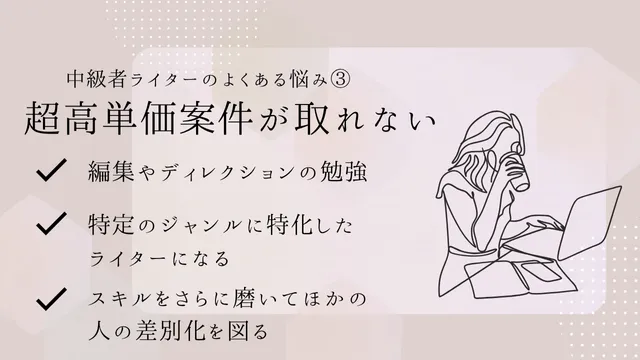 ライター　難しい　中級者の悩みと解決法3