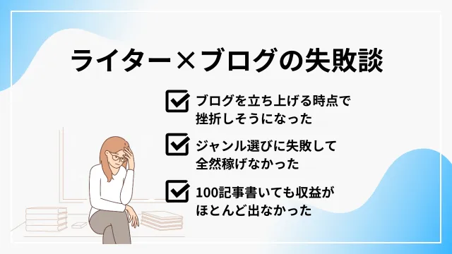 ライター　ブログ　失敗談